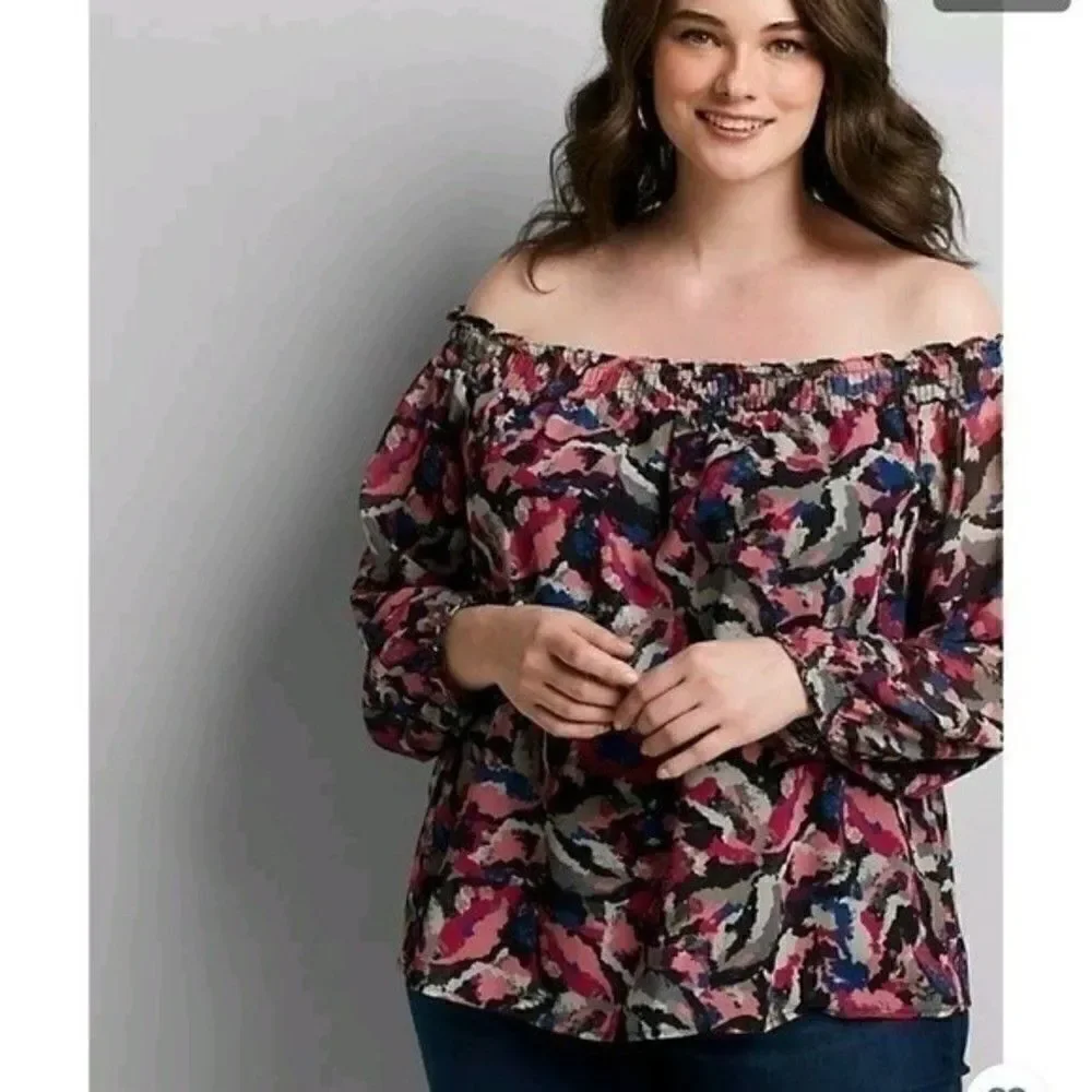 NWT LANE BRYANT Off The Shoulder Blouse